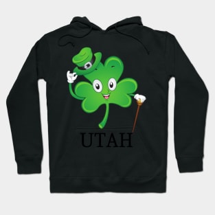 St Patrick&#39;s  Irish Shamrock Utah, Irish Gift for Wife Hoodie